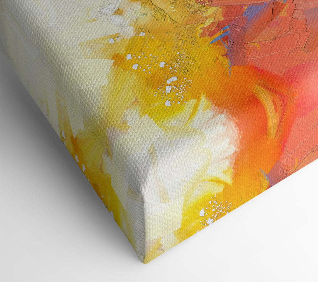  A Canvas Print of Colour Spill Flowers Canvas Print