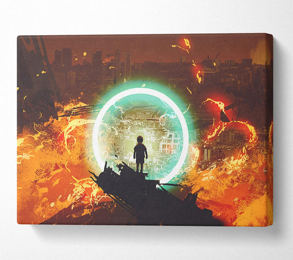  A Canvas Print of The Neon Ring Of Fire Canvas Art