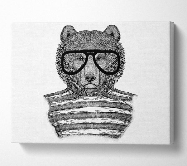  A Canvas Print of The Bear With Glasses Canvas Art