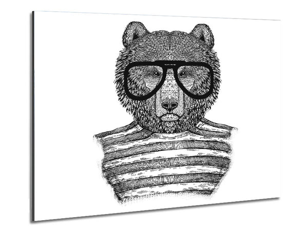 The Bear With Glasses Metal Print