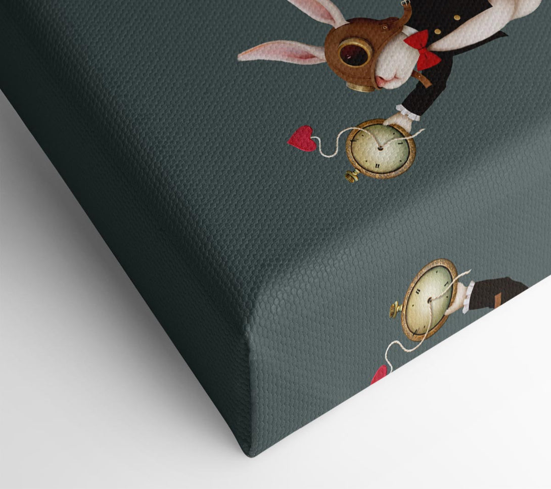  A Canvas Print of Alice In Wonderland Rabbit Cat And Caterpillar Canvas Art