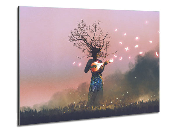 The Tree Playing The Mandolin Metal Print