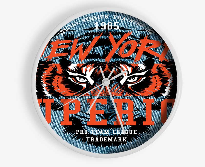 New York Tiger Superior Clock - Wallart-Direct UK