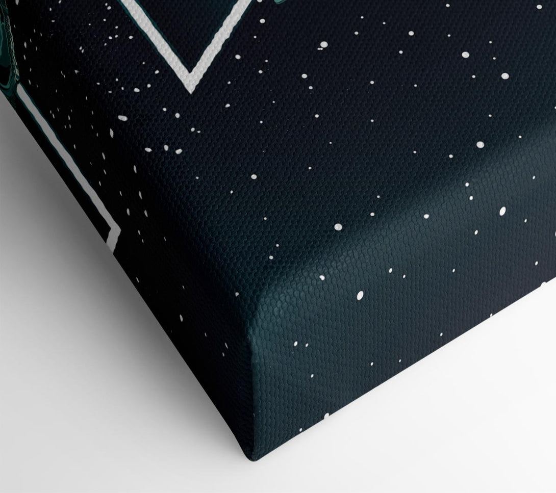  A Canvas Print of Triangle Space Man Canvas Print