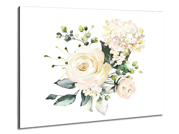 Light Pink Roses Display Metal Print