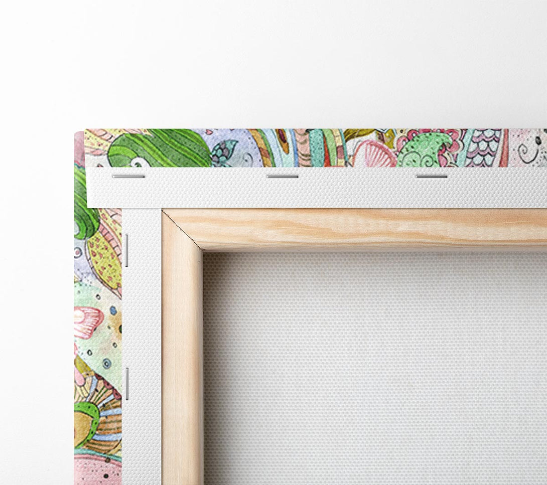  A Canvas Print of Hummingbird Paradise Pattern Canvas Art