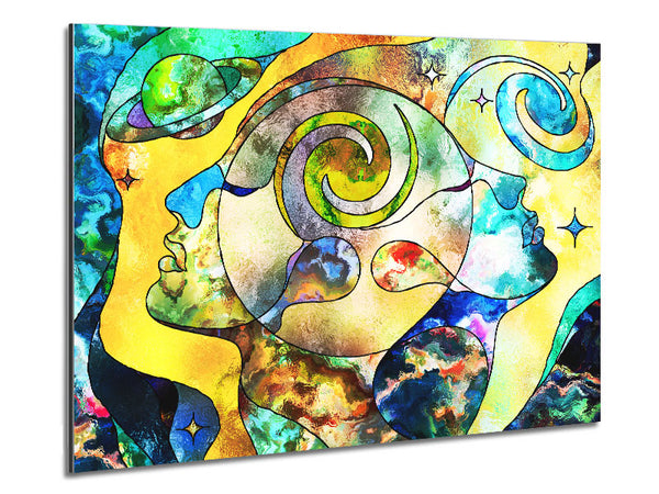 The Faces Of Time And Space Metal Print