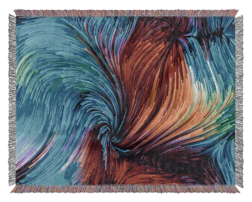 Strong Lines Of Circulation Woven Blanket