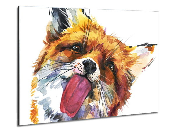 Fox Lick Metal Print