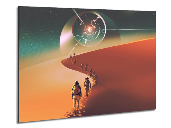 Walking To The Fallen Star Metal Print