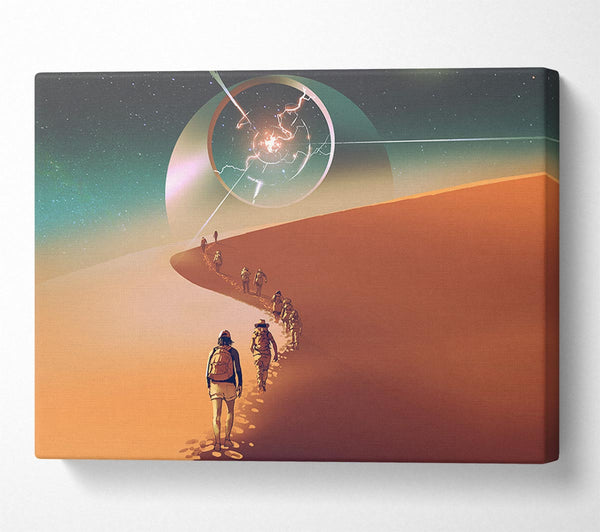  A Canvas Print of Walking To The Fallen Star Canvas Wall Art