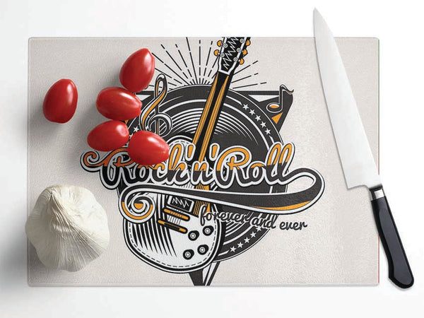 Rock N Roll Fifties Glass Chopping Board