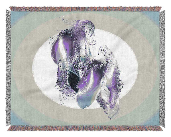 Lilac Petal Abstract Woven Blanket