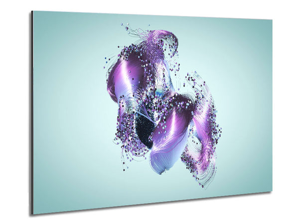 Lilac Petal Abstract Metal Print