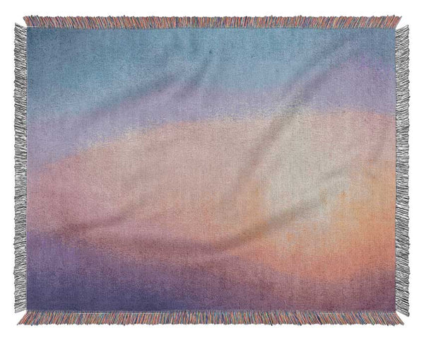 Royal Blue To Peach Fade Woven Blanket