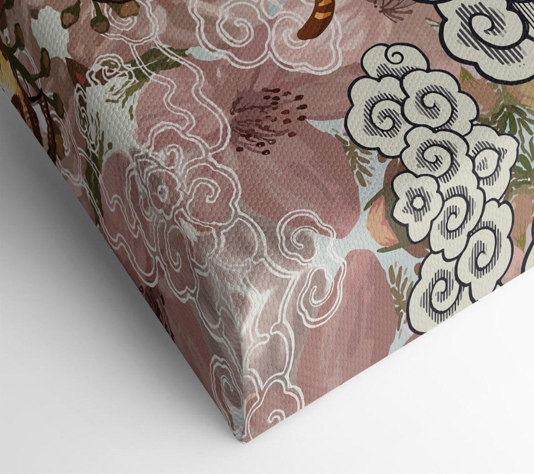  A Canvas Print of The Tiger Floral Canvas Art