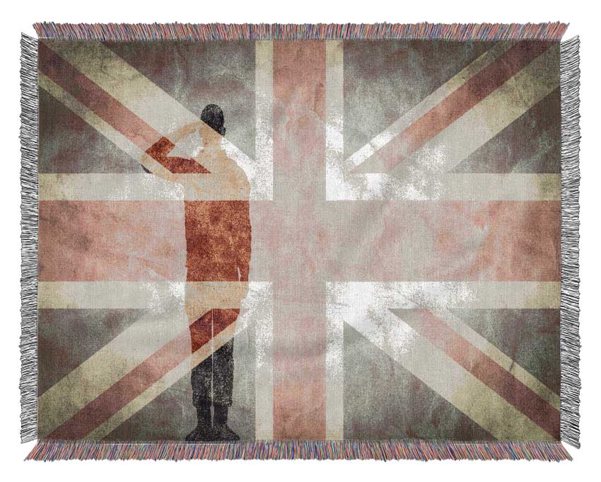 Salute The Flag Woven Blanket