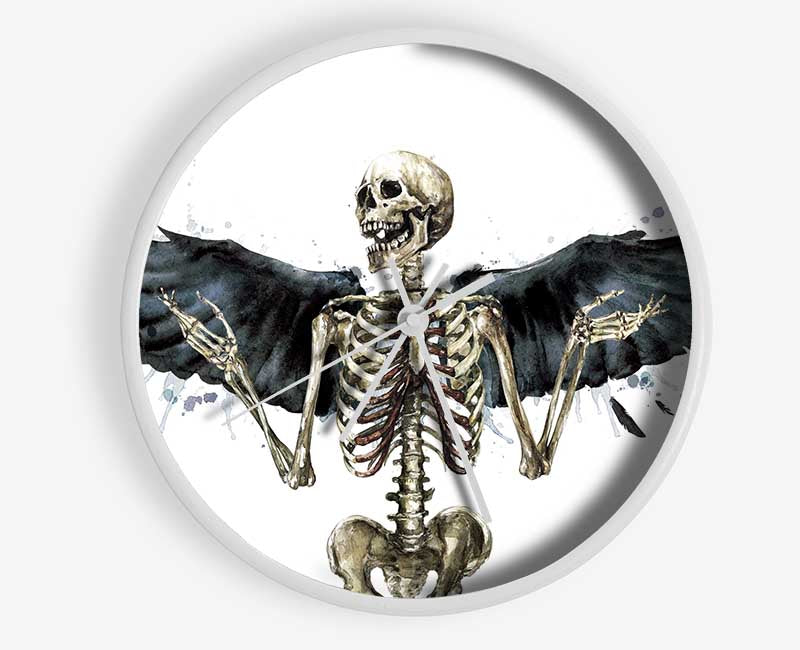 Skeleton Angel Wings Clock - Wallart-Direct UK