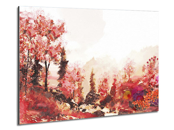 The Orange Forest Of Serenity Metal Print