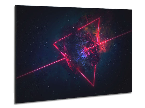 Triangle In Space Metal Print