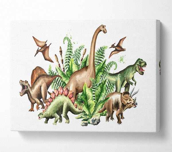  A Canvas Print of Dinosaur Crew Canvas Print