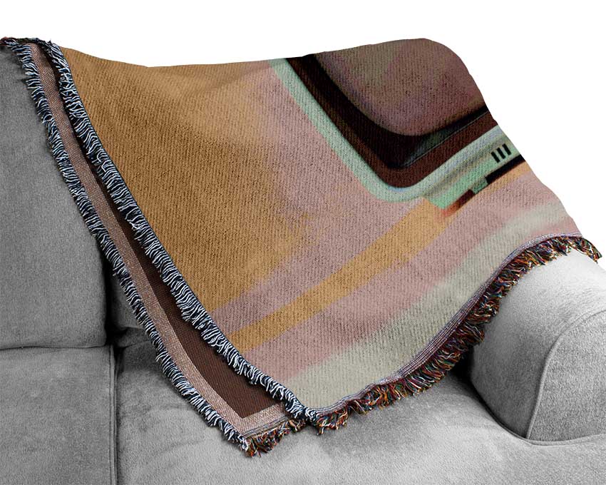The Retro Tv Set Woven Blanket