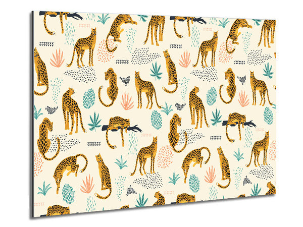 The Lovely Leopard Pattern Metal Print