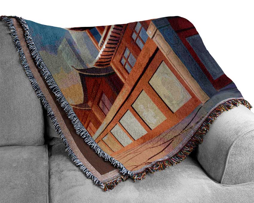The Streets Of Japan Woven Blanket