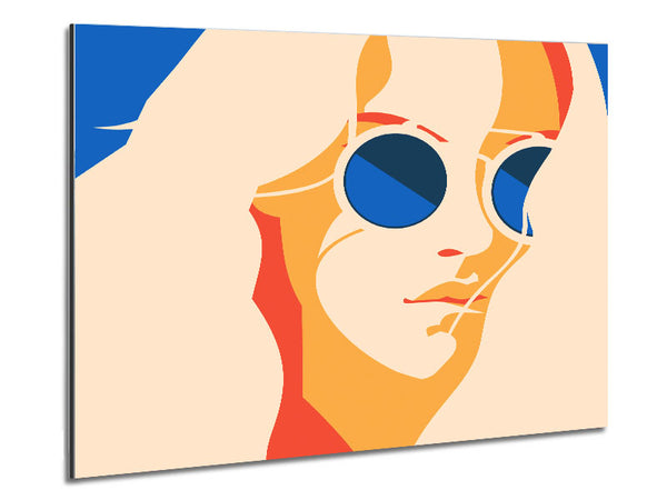 The Women With Glasses Metal Print