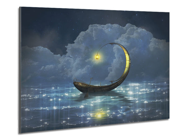 Curved Boat Metal Print