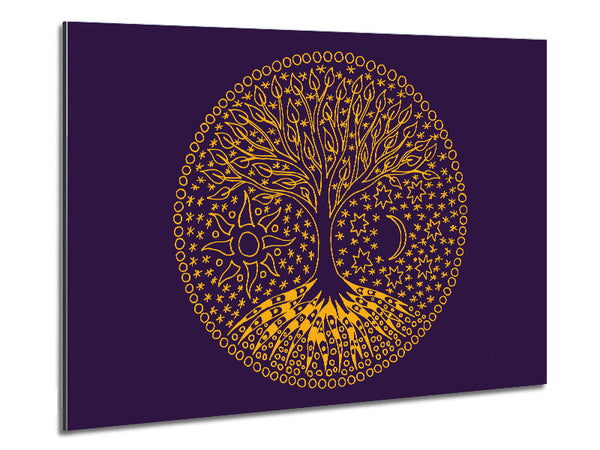 The Tree Of Life Emblem Metal Print
