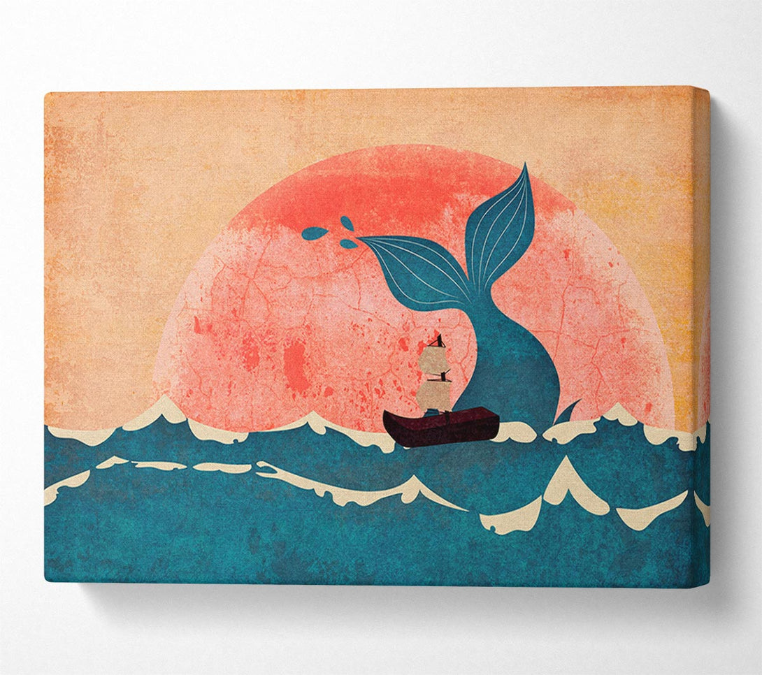 A Canvas Print of Sailing By The Whale Canvas Wall Art