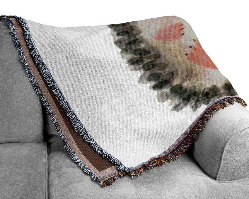 The Curled Up Hedgehog Woven Blanket