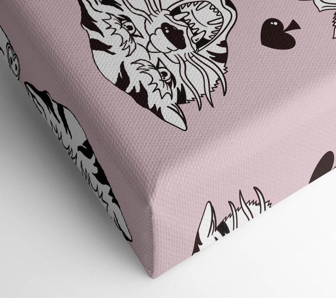  A Canvas Print of Tattoo Flash Design Dagger Canvas Print