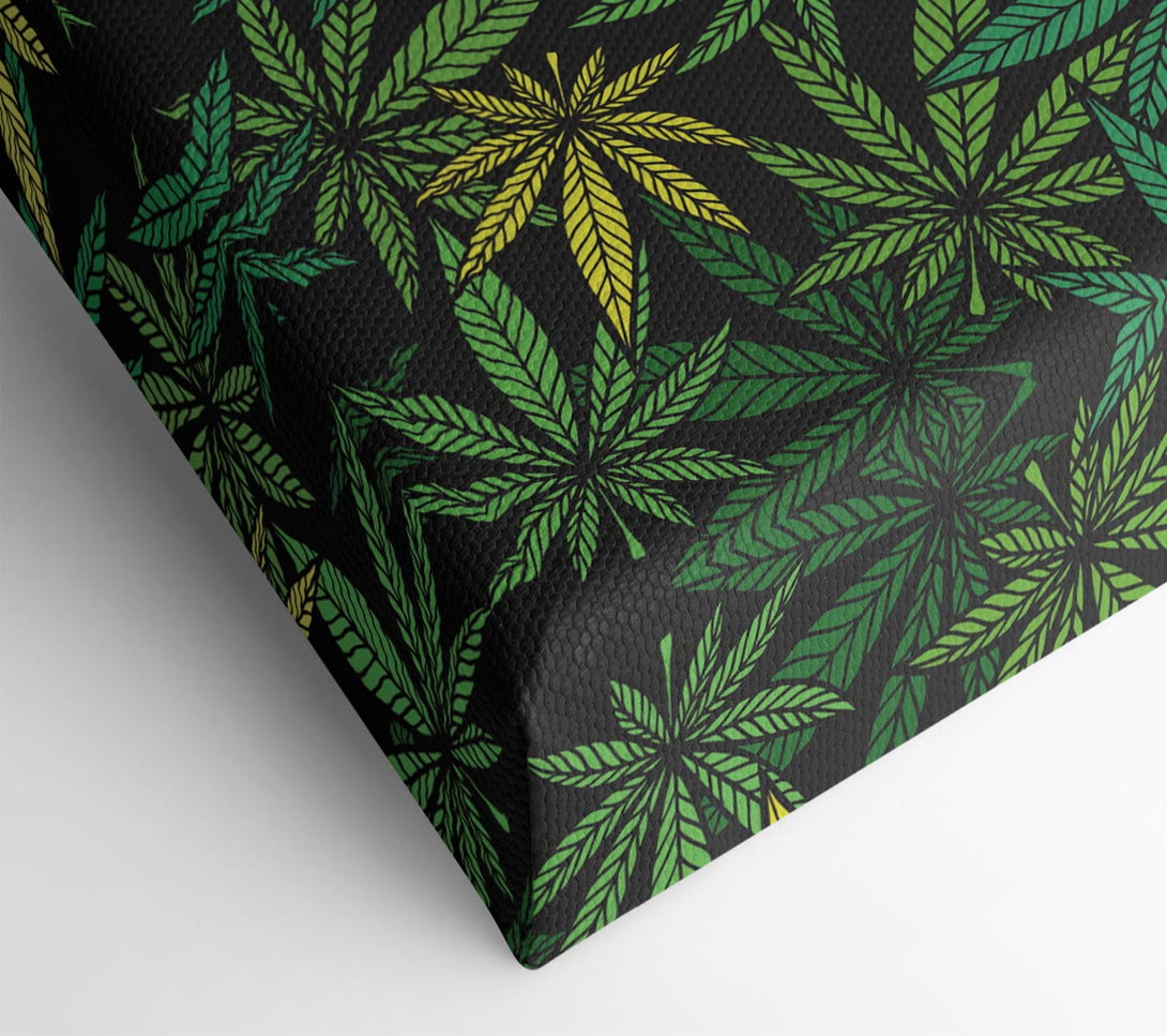  A Canvas Print of Cannabis Leaves Canvas Print
