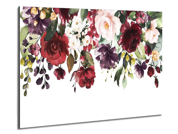 Flowers Falling From Above Metal Print