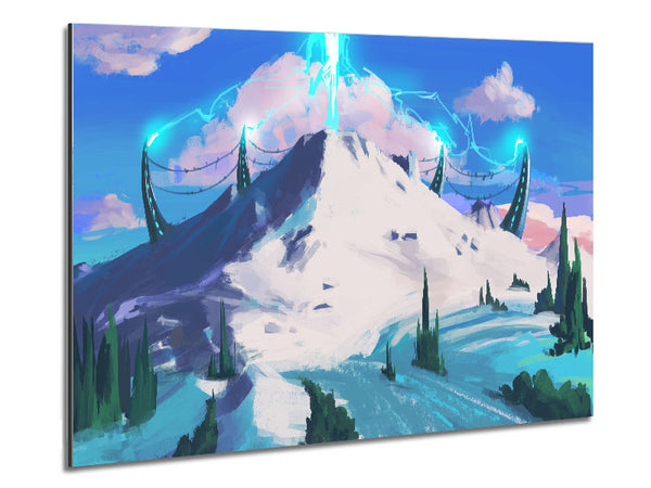 The Blue Jet From The Mountain Metal Print