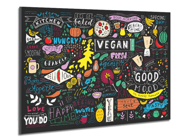 Vegan Good Mood Colour Metal Print