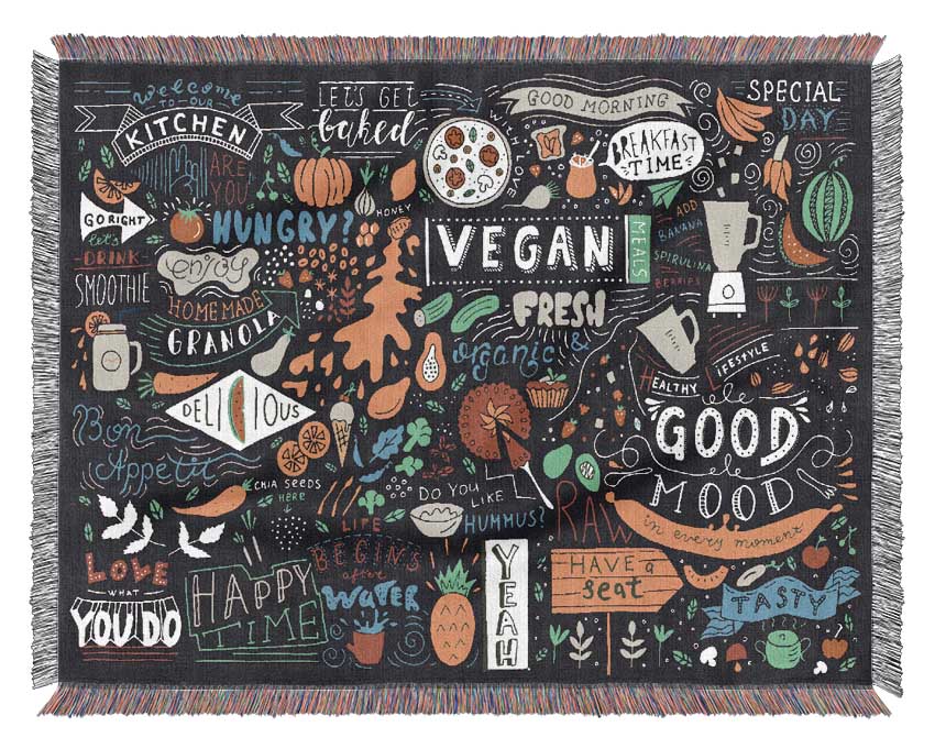 Vegan Good Mood Colour Woven Blanket