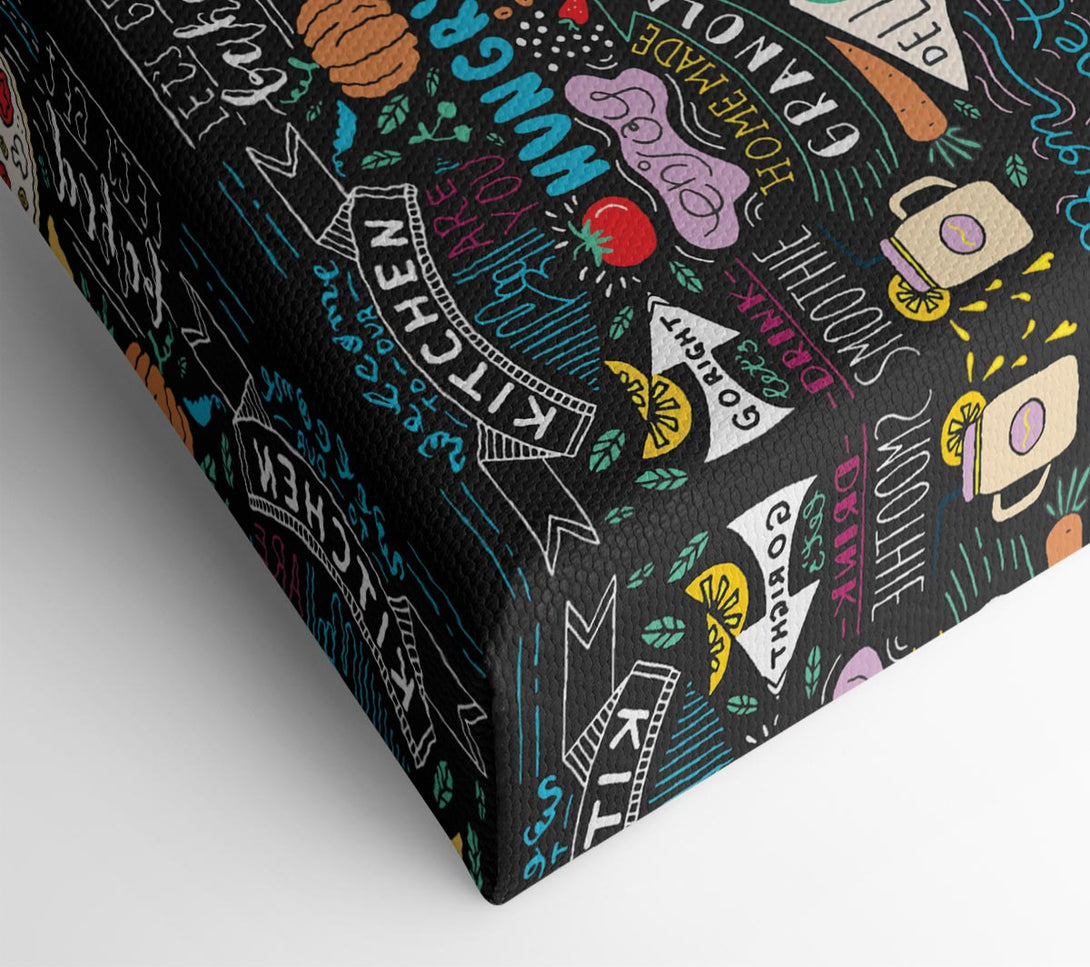  A Canvas Print of Vegan Good Mood Colour Canvas Print