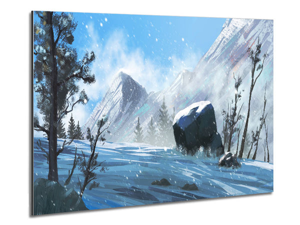 The Snowy Mountain Dust Metal Print