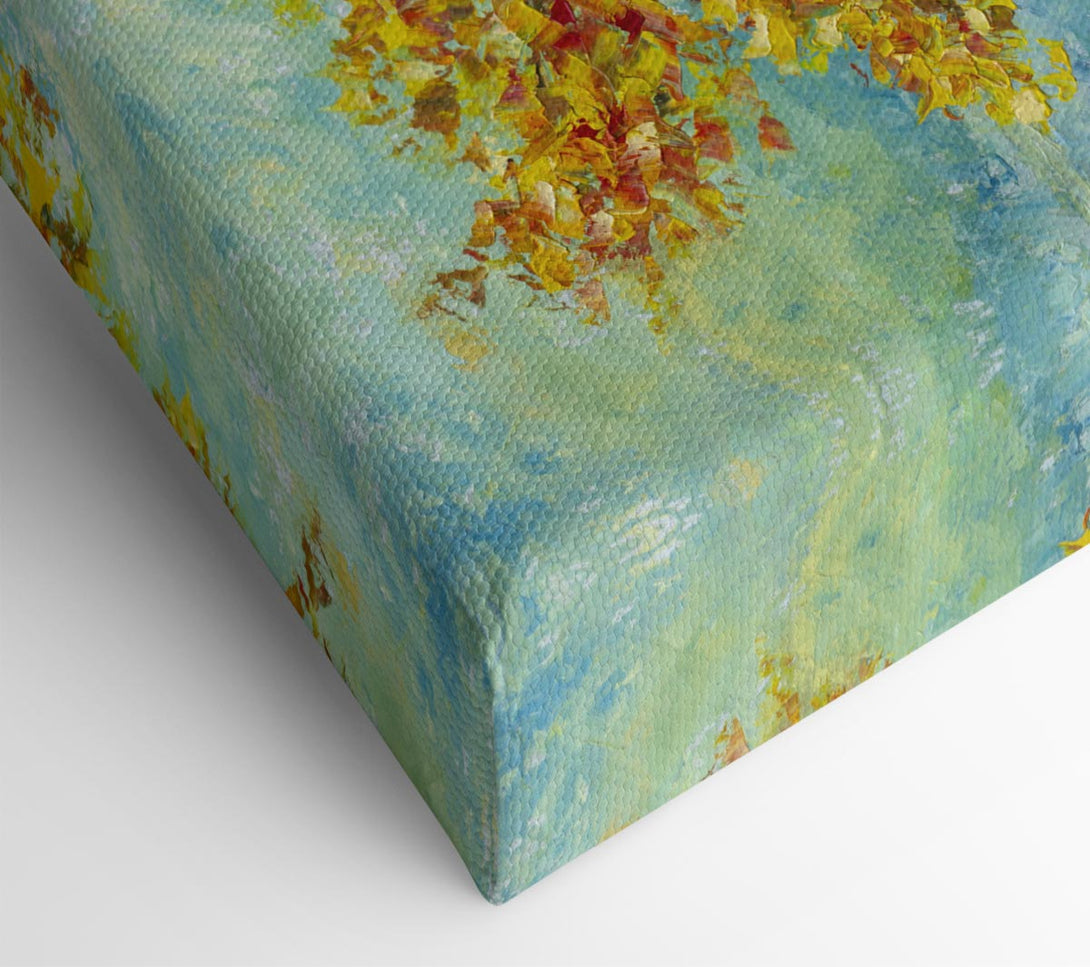 A Canvas Print of Tree Burns Orange Canvas Wall Art