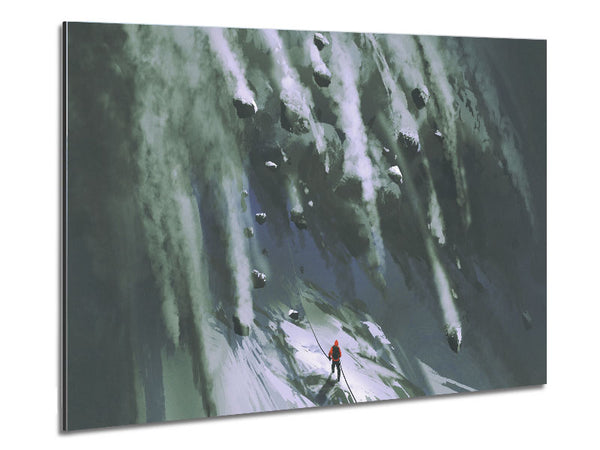 Avalanche Ski Metal Print