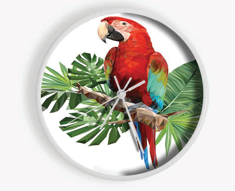 Parrot On A Branch Clock - Wallart-Direct UK