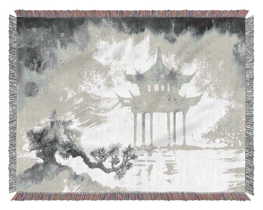 Japanese Architecture Woven Blanket