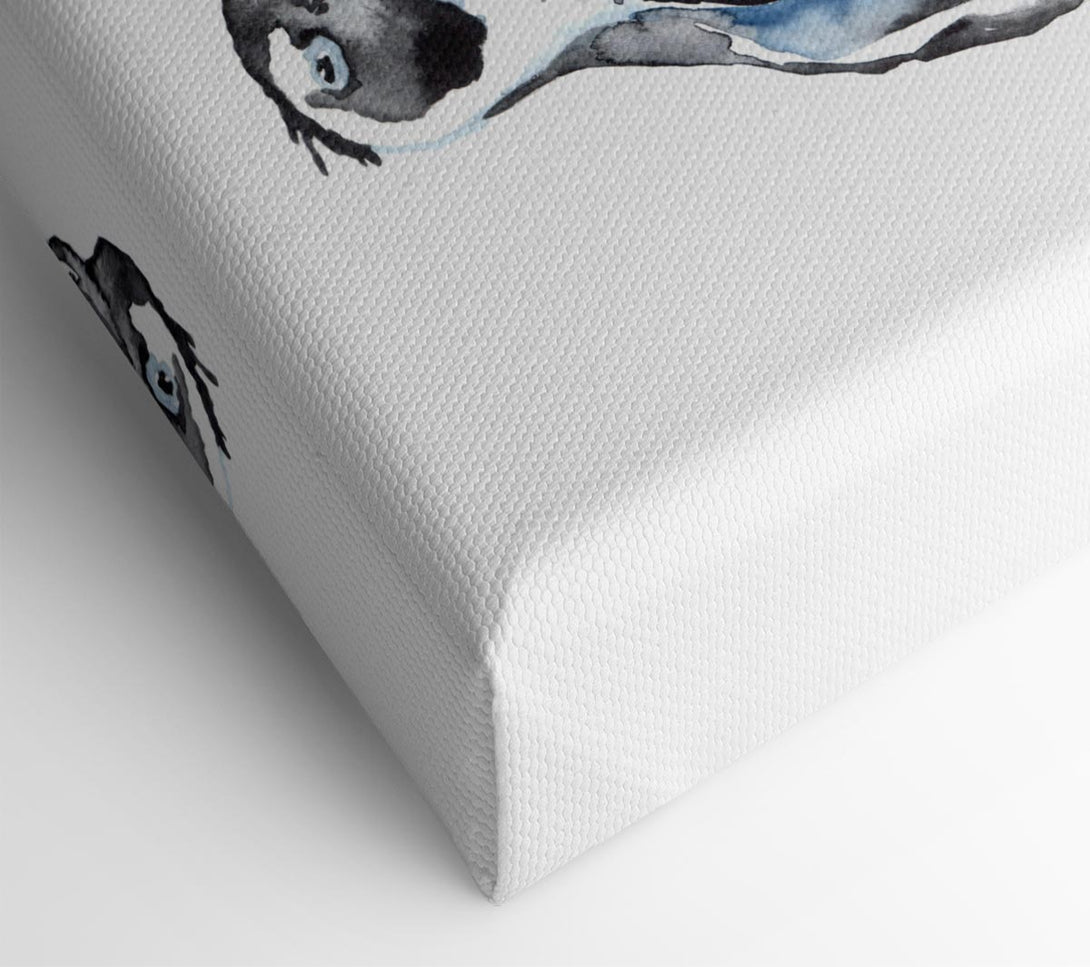  A Canvas Print of Two Penguins Shaking Canvas Print