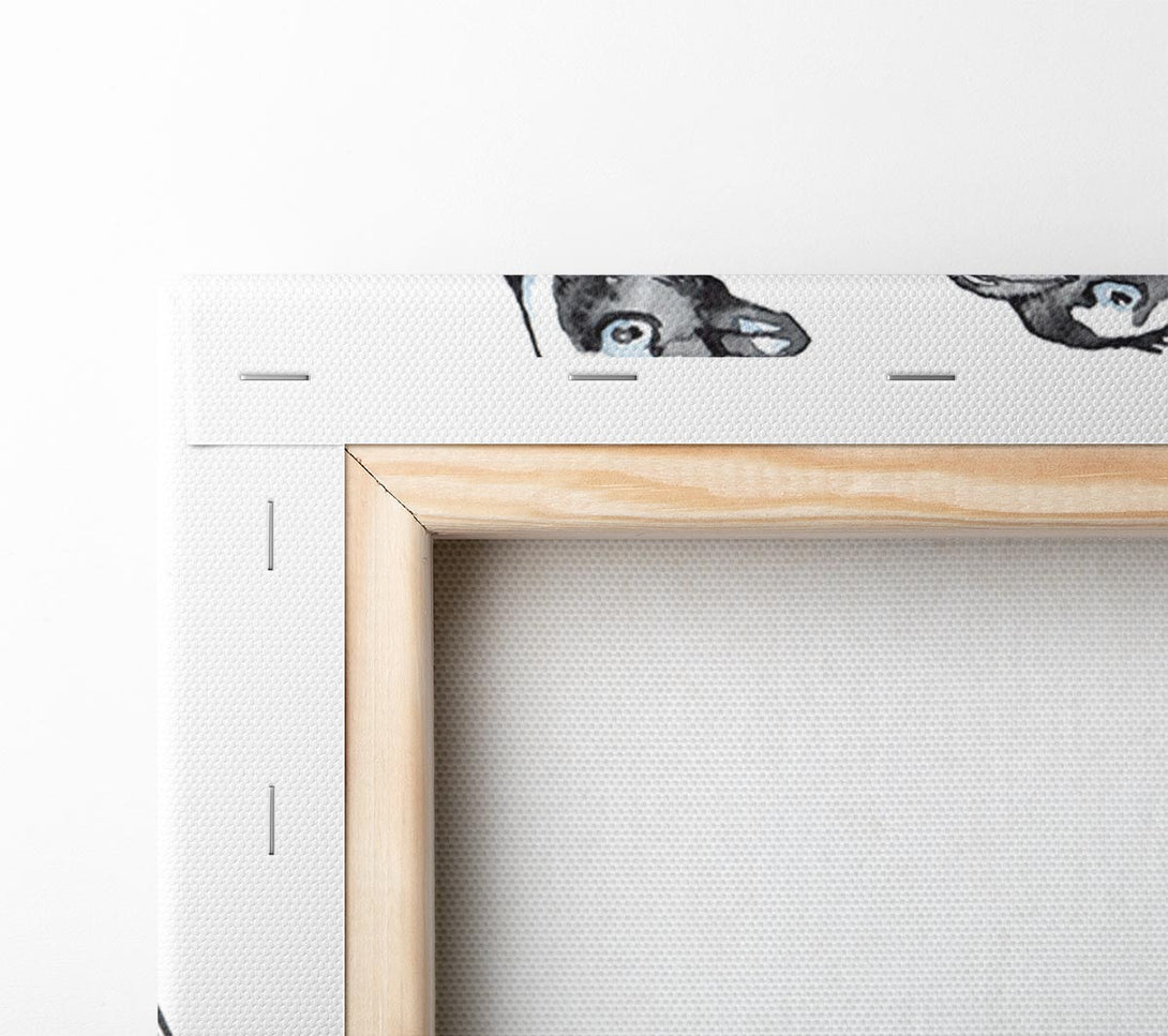  A Canvas Print of Two Penguins Shaking Canvas Print