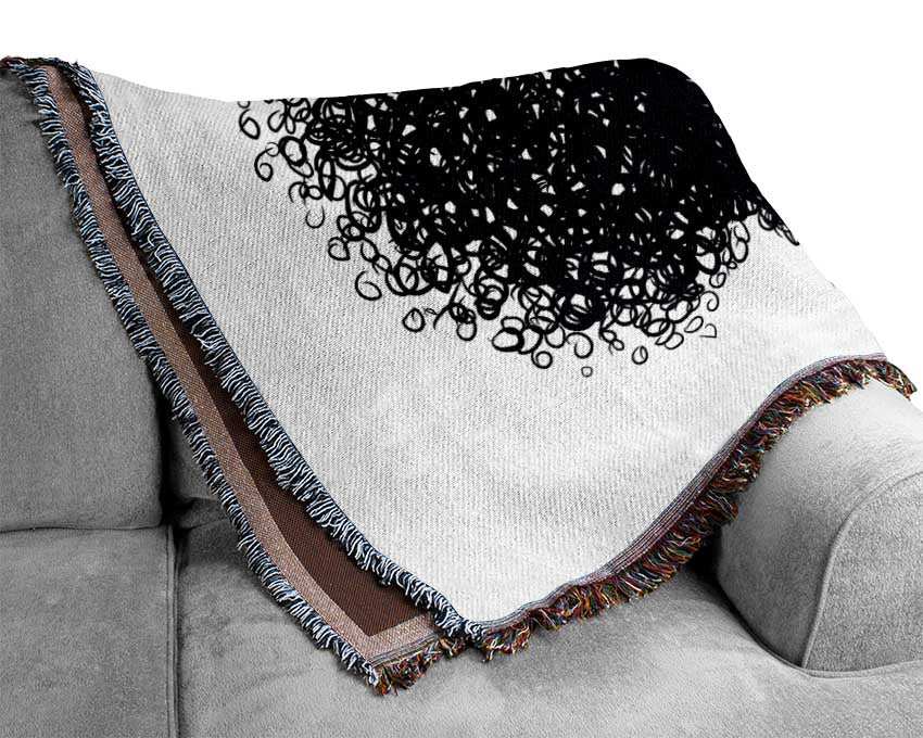 Funk Hair Woman Woven Blanket