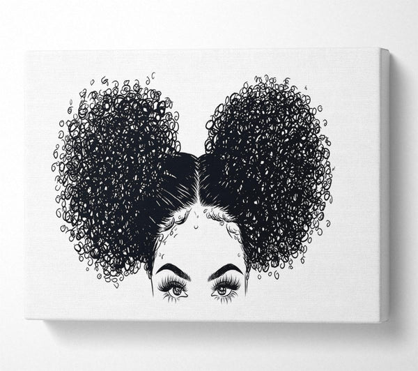  A Canvas Print of Funk Hair Woman Canvas Wall Art