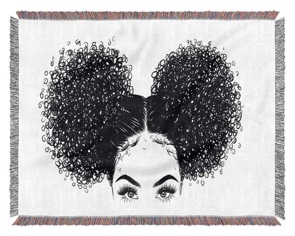 Funk Hair Woman Woven Blanket